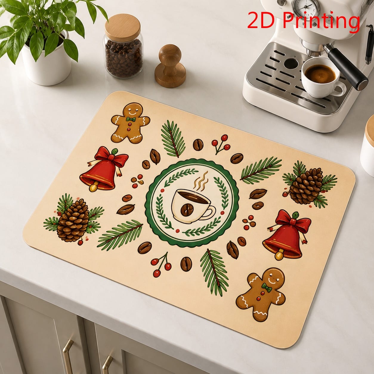 Bar Mat Rubber - Tapete de Secagem de Louça para